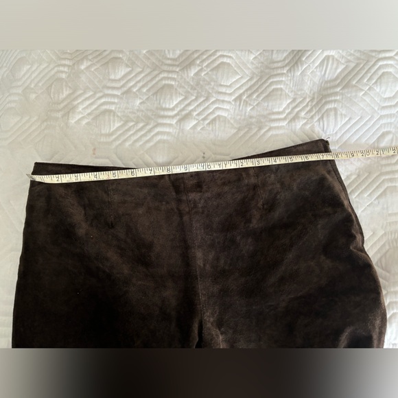 Vintage Midrise Straight Leg Brown Suede Pants - Picture 5 of 7